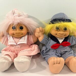 Russ Toys Troll Kidz - Set of 2 Dolls Including Skippy With Tag 12”